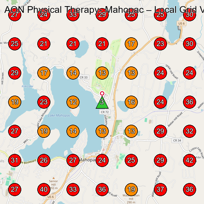 AON Physical Therapy- Mahopac GeoGrid visibility map for Physical Therapist in Litchfield